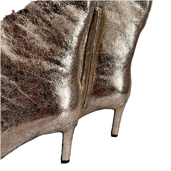 WORTHINGTON PLEASANT GOLD FOIL STILETTO KNEE HIGH BOOTS - NWT - SZ 6.5 - Picture 4 of 9